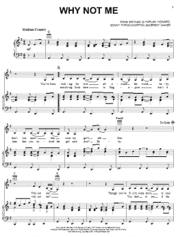page one of Why Not Me (Piano, Vocal & Guitar Chords (Right-Hand Melody))