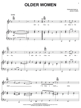 page one of Older Women (Piano, Vocal & Guitar Chords (Right-Hand Melody))