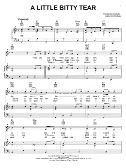 page one of A Little Bitty Tear (Piano, Vocal & Guitar Chords (Right-Hand Melody))