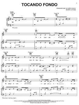 page one of Tocando Fondo (Piano, Vocal & Guitar Chords (Right-Hand Melody))