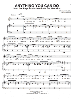 page one of Anything You Can Do (from Annie Get Your Gun) (Piano & Vocal)