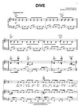 page one of Dive (Piano, Vocal & Guitar Chords (Right-Hand Melody))