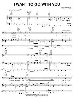 page one of I Want To Go With You (Piano, Vocal & Guitar Chords (Right-Hand Melody))