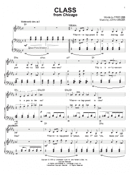page one of Class (Piano & Vocal)