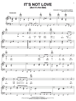 page one of It's Not Love (But It's Not Bad) (Piano, Vocal & Guitar Chords (Right-Hand Melody))