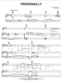 page one of Personally (Piano, Vocal & Guitar Chords (Right-Hand Melody))
