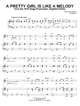page one of A Pretty Girl Is Like A Melody (Piano & Vocal)