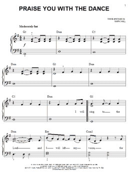 page one of Praise You With The Dance (Easy Piano)