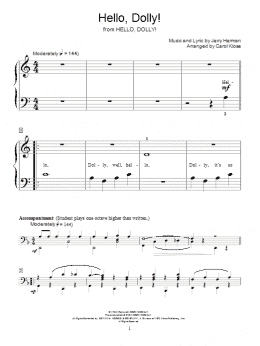 page one of Hello, Dolly! (Educational Piano)