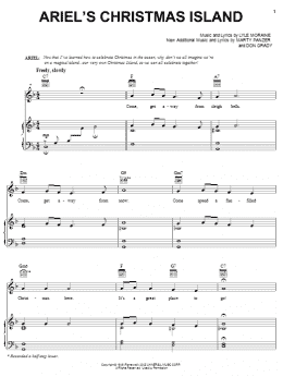 page one of Ariel's Christmas Island (Piano, Vocal & Guitar Chords (Right-Hand Melody))
