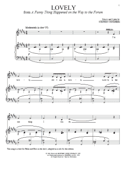 page one of Lovely (Piano & Vocal)