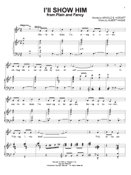 page one of I'll Show Him (Piano & Vocal)