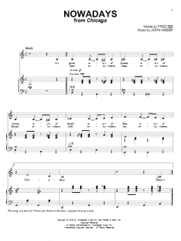 page one of Nowadays (Piano & Vocal)