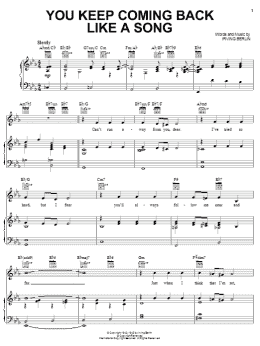 page one of You Keep Coming Back Like A Song (Piano, Vocal & Guitar Chords (Right-Hand Melody))