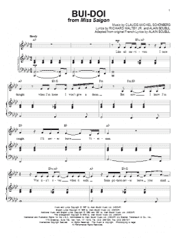 page one of Bui-Doi (Piano & Vocal)