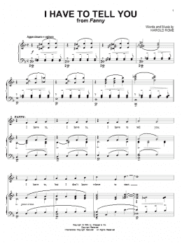 page one of I Have To Tell You (Piano & Vocal)