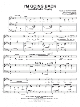 page one of I'm Going Back (Piano & Vocal)