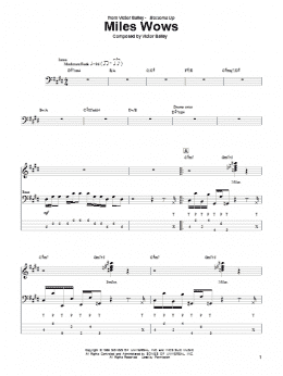 page one of Miles Wows (Bass Guitar Tab)