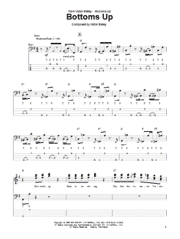 page one of Bottoms Up (Bass Guitar Tab)