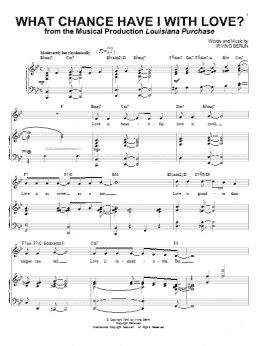 page one of What Chance Have I With Love? (Piano & Vocal)