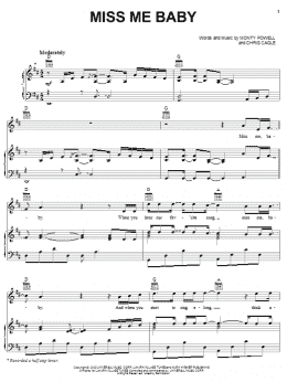 page one of Miss Me Baby (Piano, Vocal & Guitar Chords (Right-Hand Melody))