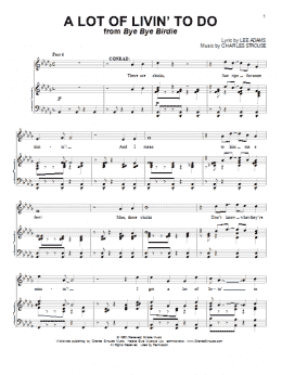 page one of A Lot Of Livin' To Do (Piano & Vocal)