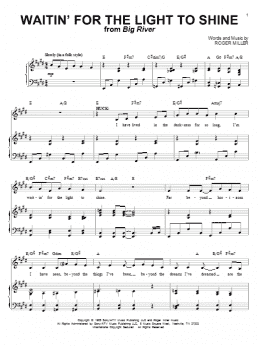 page one of Waitin' For The Light To Shine (Piano & Vocal)