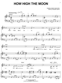 page one of How High The Moon (Piano & Vocal)