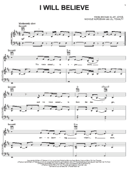page one of I Will Believe (Piano, Vocal & Guitar Chords (Right-Hand Melody))