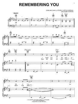 page one of Remembering You (Piano, Vocal & Guitar Chords (Right-Hand Melody))