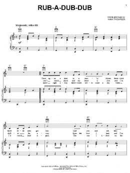 page one of Rub-a-dub-dub (Piano, Vocal & Guitar Chords (Right-Hand Melody))