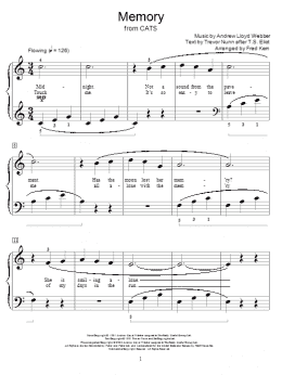 page one of Memory (from Cats) (arr. Fred Kern) (Educational Piano)