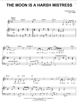 page one of The Moon Is A Harsh Mistress (Piano, Vocal & Guitar Chords (Right-Hand Melody))