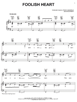 page one of Foolish Heart (Piano, Vocal & Guitar Chords (Right-Hand Melody))