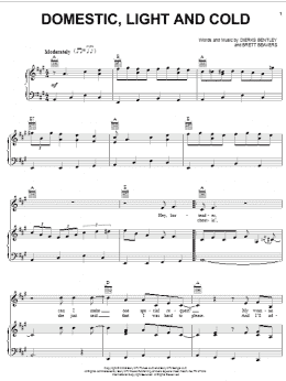 page one of Domestic, Light And Cold (Piano, Vocal & Guitar Chords (Right-Hand Melody))