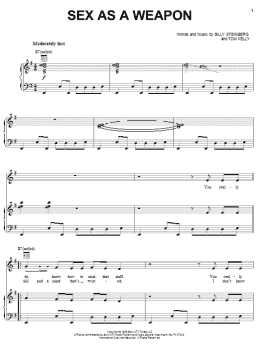 page one of Sex As A Weapon (Piano, Vocal & Guitar Chords (Right-Hand Melody))