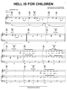 page one of Hell Is For Children (Piano, Vocal & Guitar Chords (Right-Hand Melody))