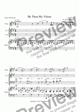 page one of Be Thou My Vision SATB with Flute