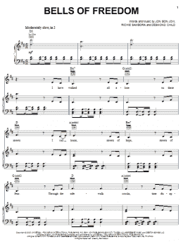 page one of Bells Of Freedom (Piano, Vocal & Guitar Chords (Right-Hand Melody))