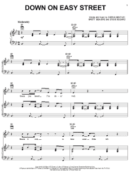 page one of Down On Easy Street (Piano, Vocal & Guitar Chords (Right-Hand Melody))