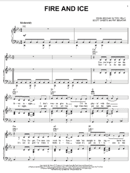 page one of Fire And Ice (Piano, Vocal & Guitar Chords (Right-Hand Melody))