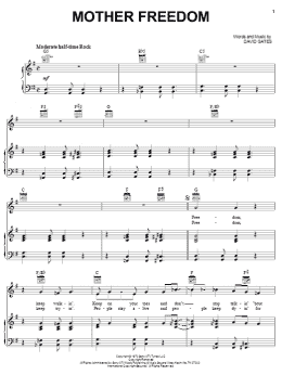 page one of Mother Freedom (Piano, Vocal & Guitar Chords (Right-Hand Melody))