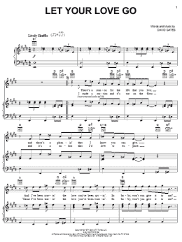 page one of Let Your Love Go (Piano, Vocal & Guitar Chords (Right-Hand Melody))