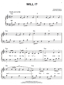 page one of Will I? (Easy Piano)