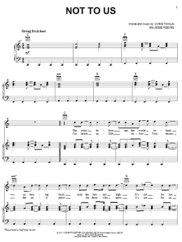 page one of Not To Us (Piano, Vocal & Guitar Chords (Right-Hand Melody))