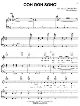 page one of Ooh Ooh Song (Piano, Vocal & Guitar Chords (Right-Hand Melody))