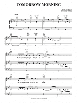 page one of Tomorrow Morning (Piano, Vocal & Guitar Chords (Right-Hand Melody))