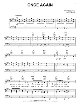 page one of Once Again (Piano, Vocal & Guitar Chords (Right-Hand Melody))