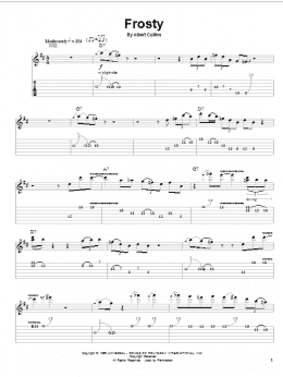 page one of Frosty (Guitar Tab (Single Guitar))