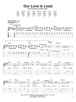 page one of Our Love Is Loud (Easy Guitar Tab)